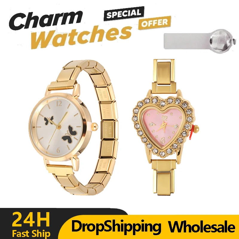 Wholesale Fashion 9MM Stainless Steel Bracelet for Women Men Exquisite Watch Bracelet DIY Making Italian Charm Link Bracelets Qme