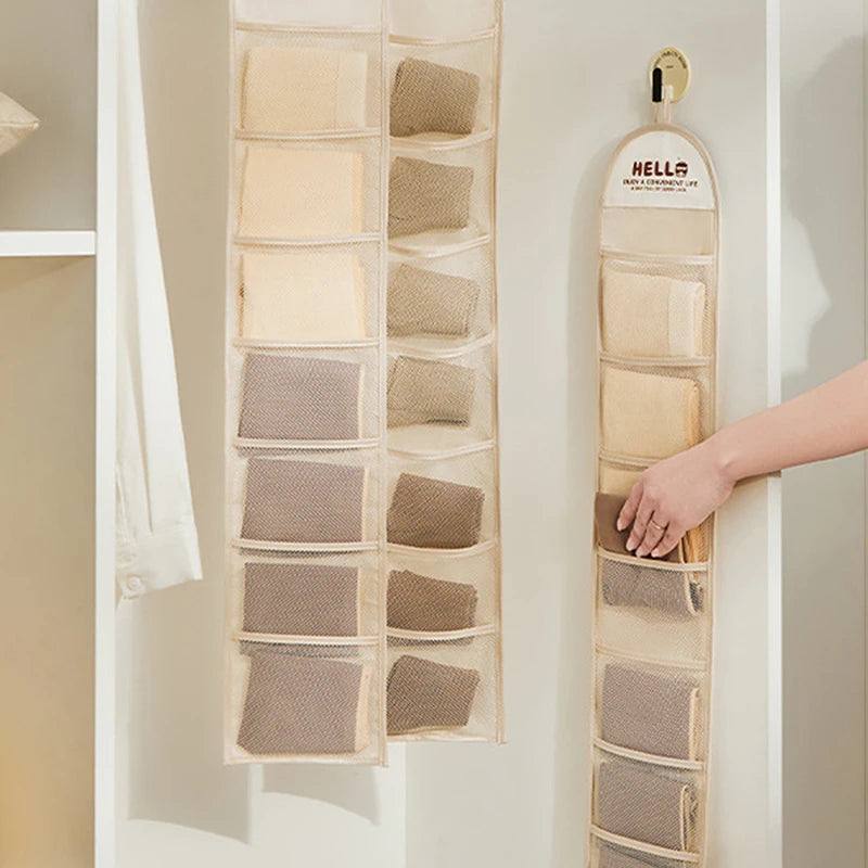 Panties Socks Storage Bag Wardrobe Organizer Underwear Behind Door Qme