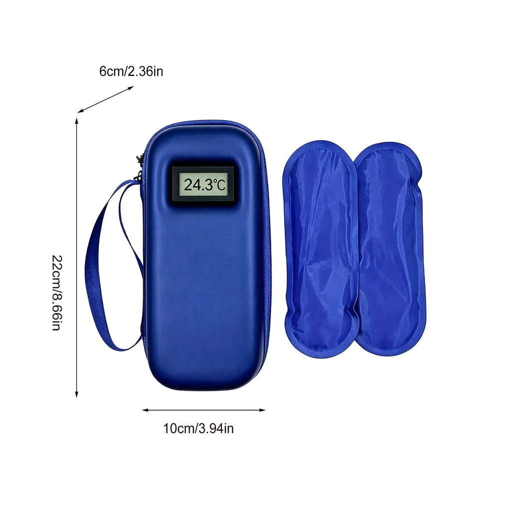 Cooler Travel Case Waterproof Container Temp Display Insulated Bag 2 Qme
