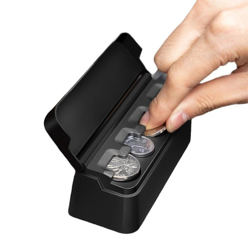 Coin Holder Car Change Organizer Universal Storage Money Dispenser Qme