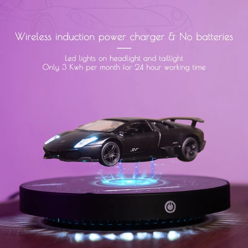 Magnetic Floating Diecast Car 1 36 Scale LED Lights Premium Qme