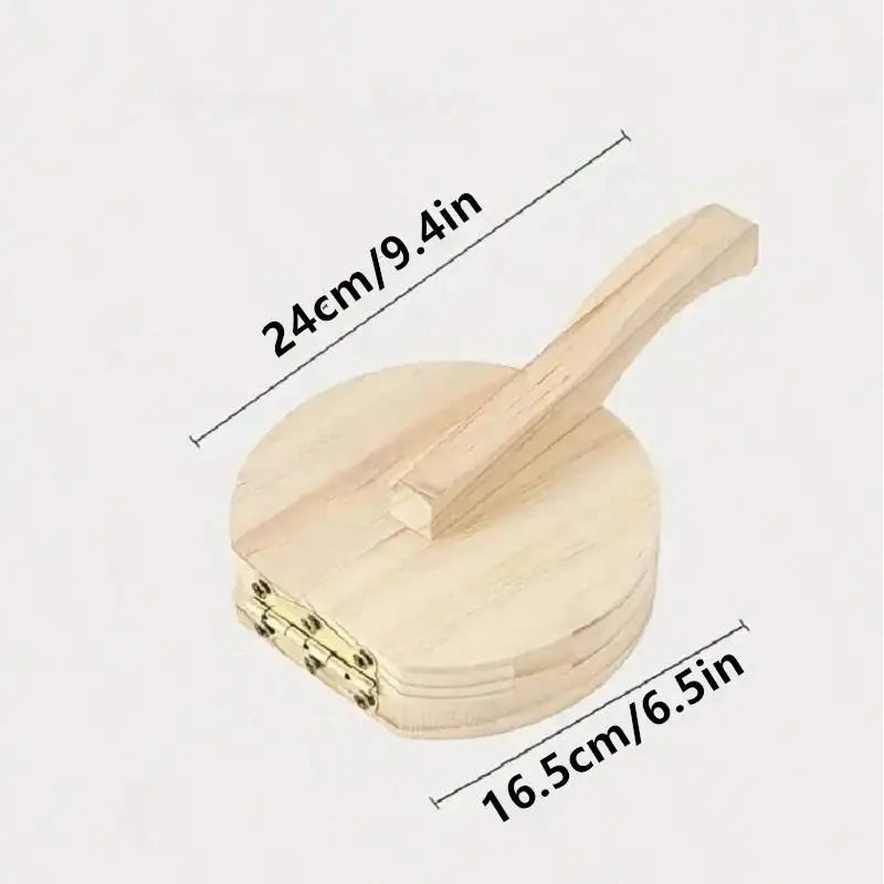 Solid Wood Dough Press Tool Quick Easy Dumpling Skin Presser Home Qme