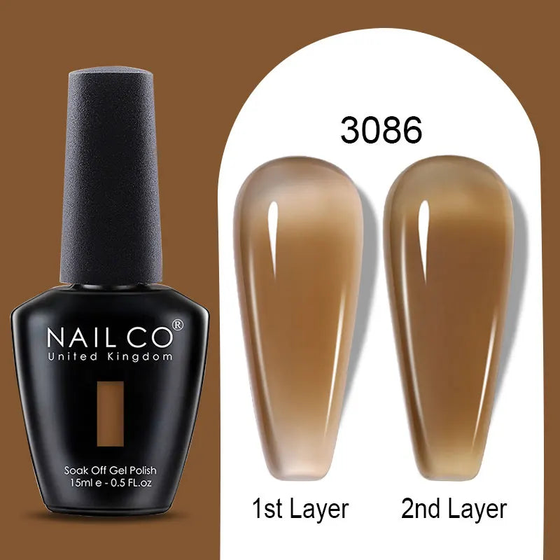 NAILCO Winter Red Gel Nail Polish Semi Permanent Soak Off Varnishes