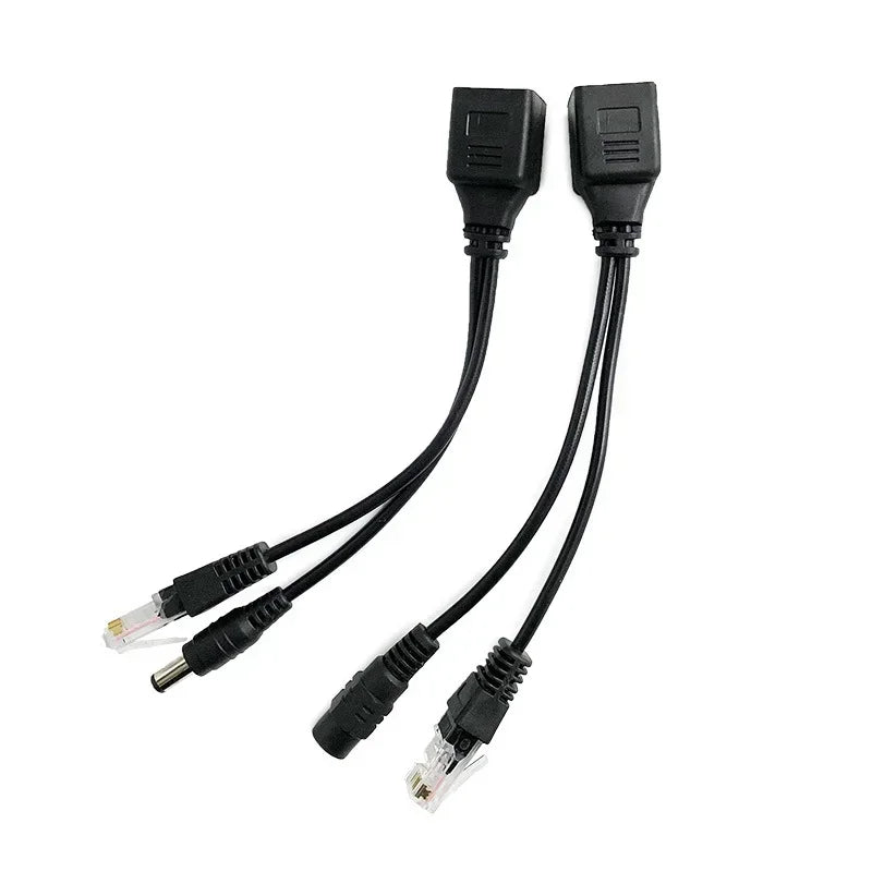 12 - 48v Power Supply Module, 1 pair For IP Camea, RJ45 Injector, POE Splitter, Passive Power Over Ethernet Adapter Cable Qme