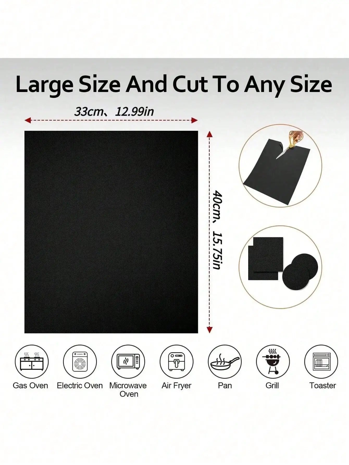 Oven Mat Non Stick Liners Bottom Electric Thick Heavy Duty Qme