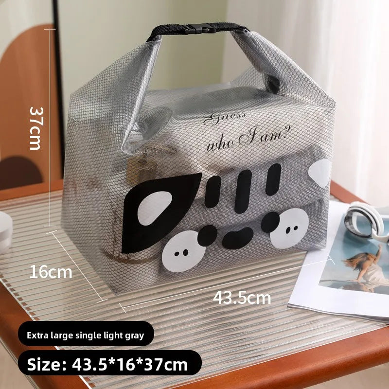 A Waterproof Storage Bag, Fitness Clothing Swimming Bathroom Large Capacity Drawstring, Men's And Women's Outdoor Toiletries Bag Qme PrintedPlusSize