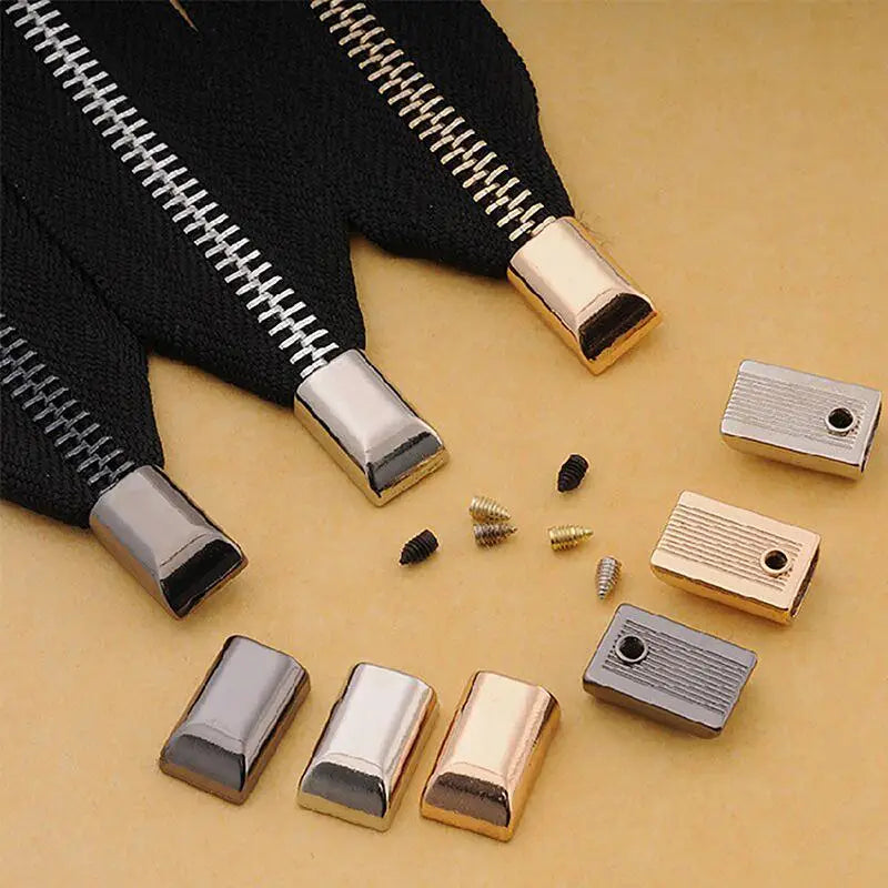 Metal Zipper Stopper Tail Clip Stop Plug Head Screw Diy Sewing Qme