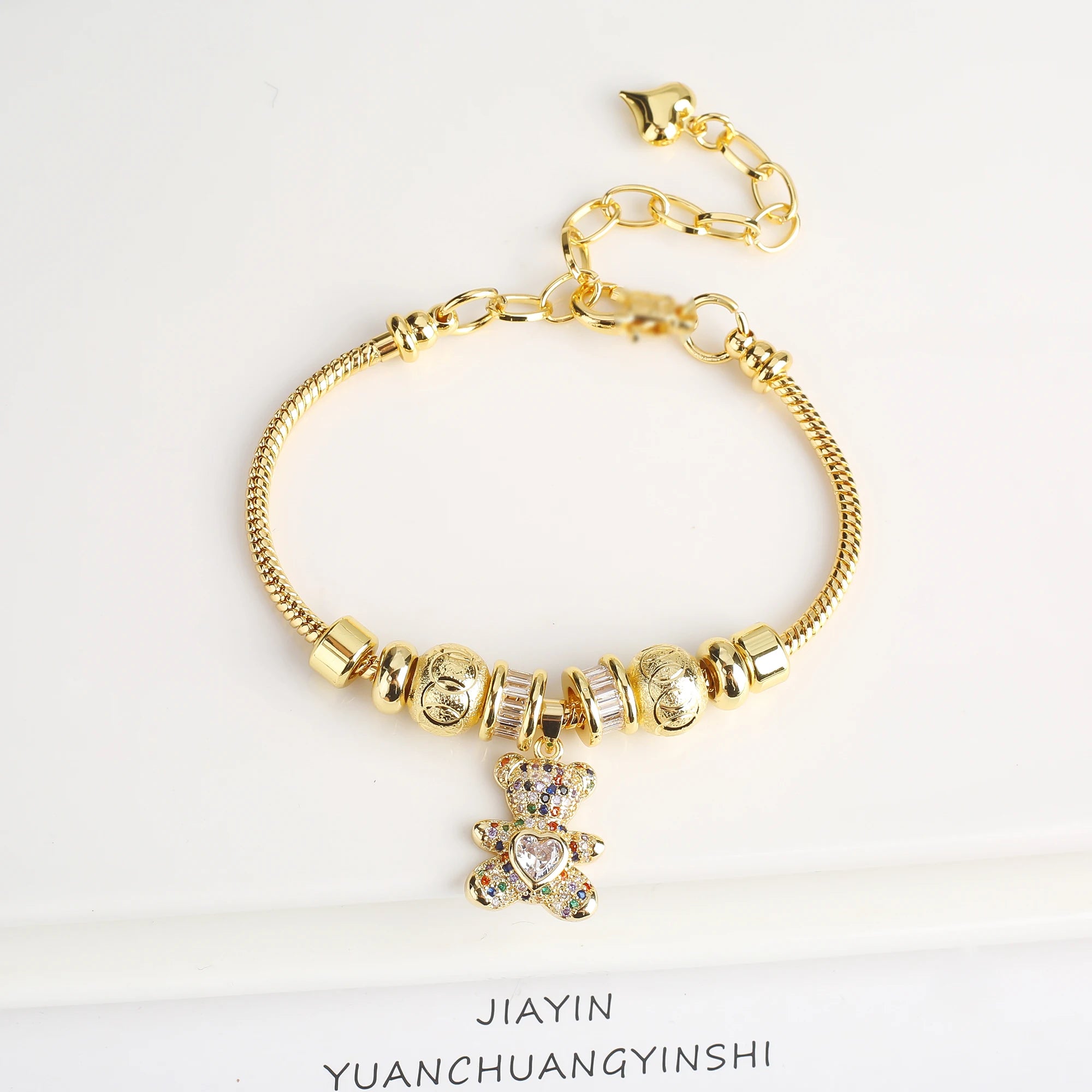 High Quality Crystal Zircon Bear Snake Bone Chain Bracelet Creative For Women Girls Animal Jewelry Accessories Gifts Daily Wear Qme 3