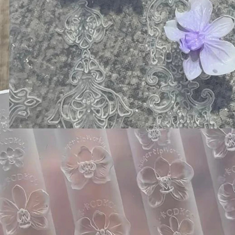 3D DIY Sweet Butterfly Orchid Flower Design Phalaenopsis Silicone Qme