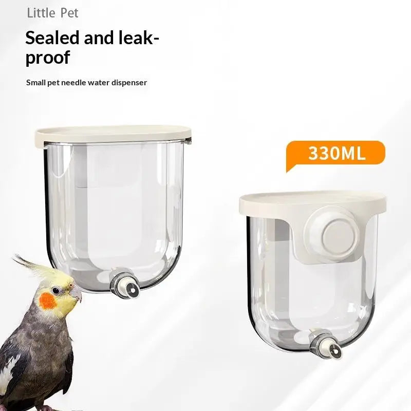 Tiger Skin Parrot Myna Water Feeder Birdcage Hanging Supplies Bird Qme