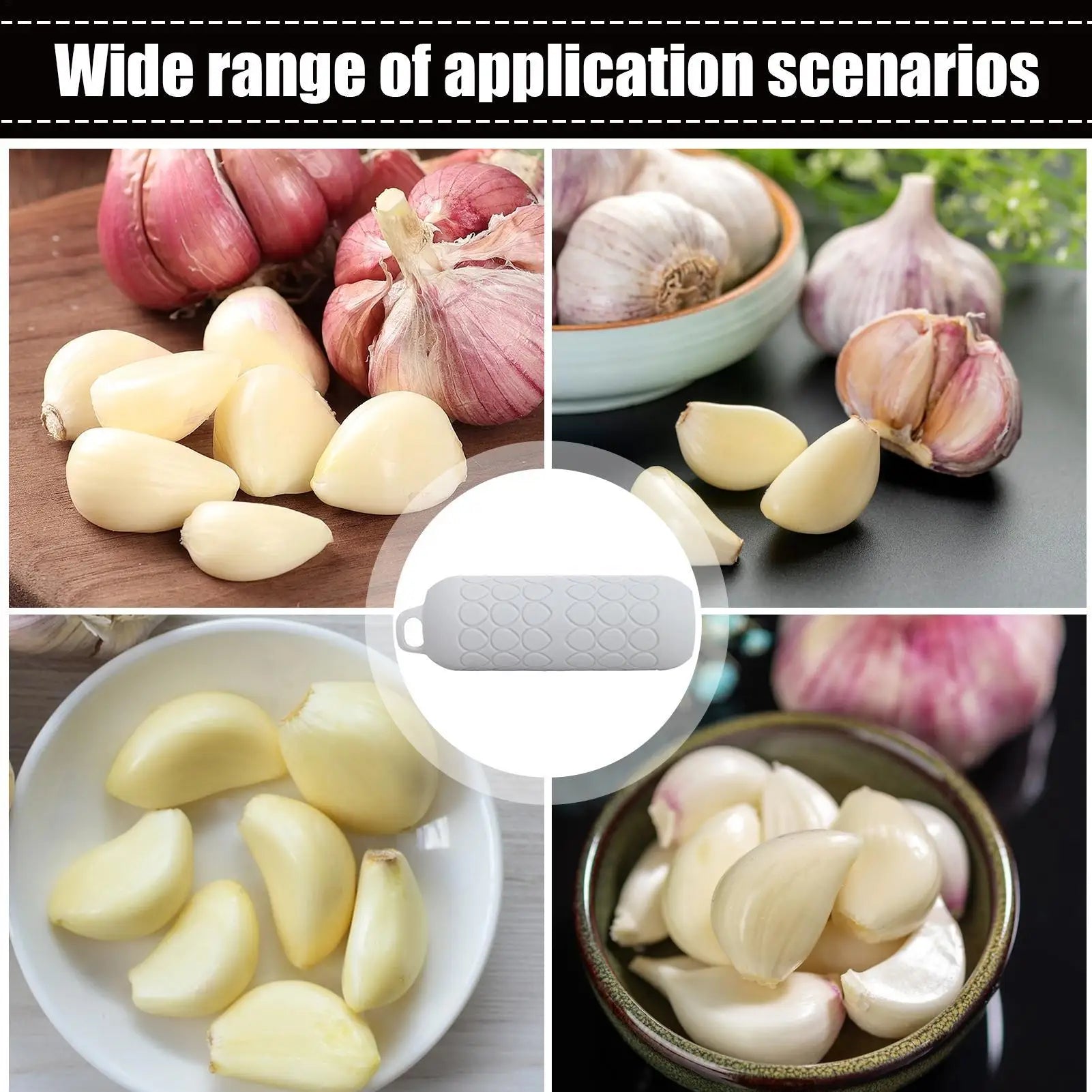 Garlic Peeler Tool Silicone Tube Roller Skin Remover Stripper Quick Qme