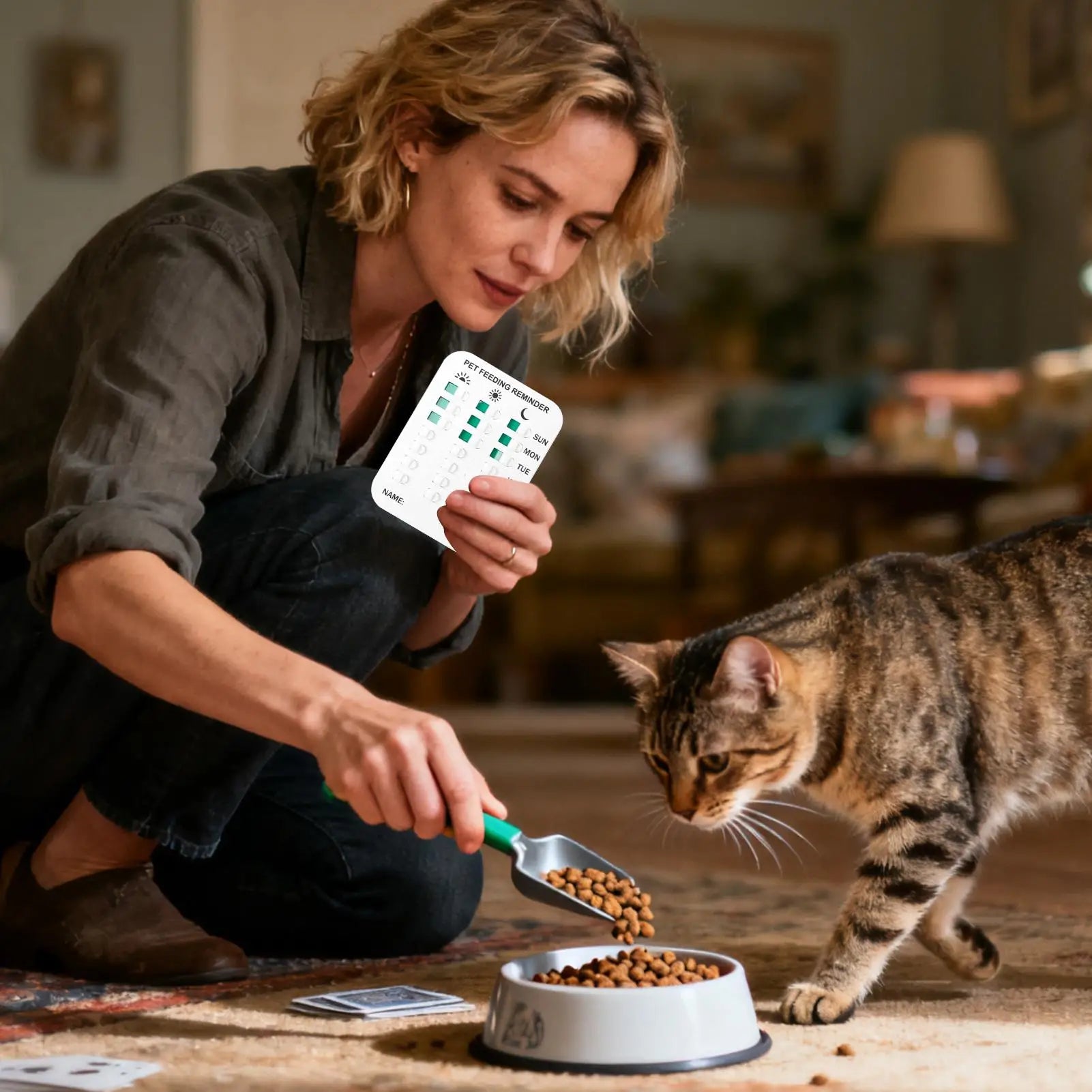 Pet Feeding Reminder Magnet Did You Feed Sticker Apartment Daily Home Qme