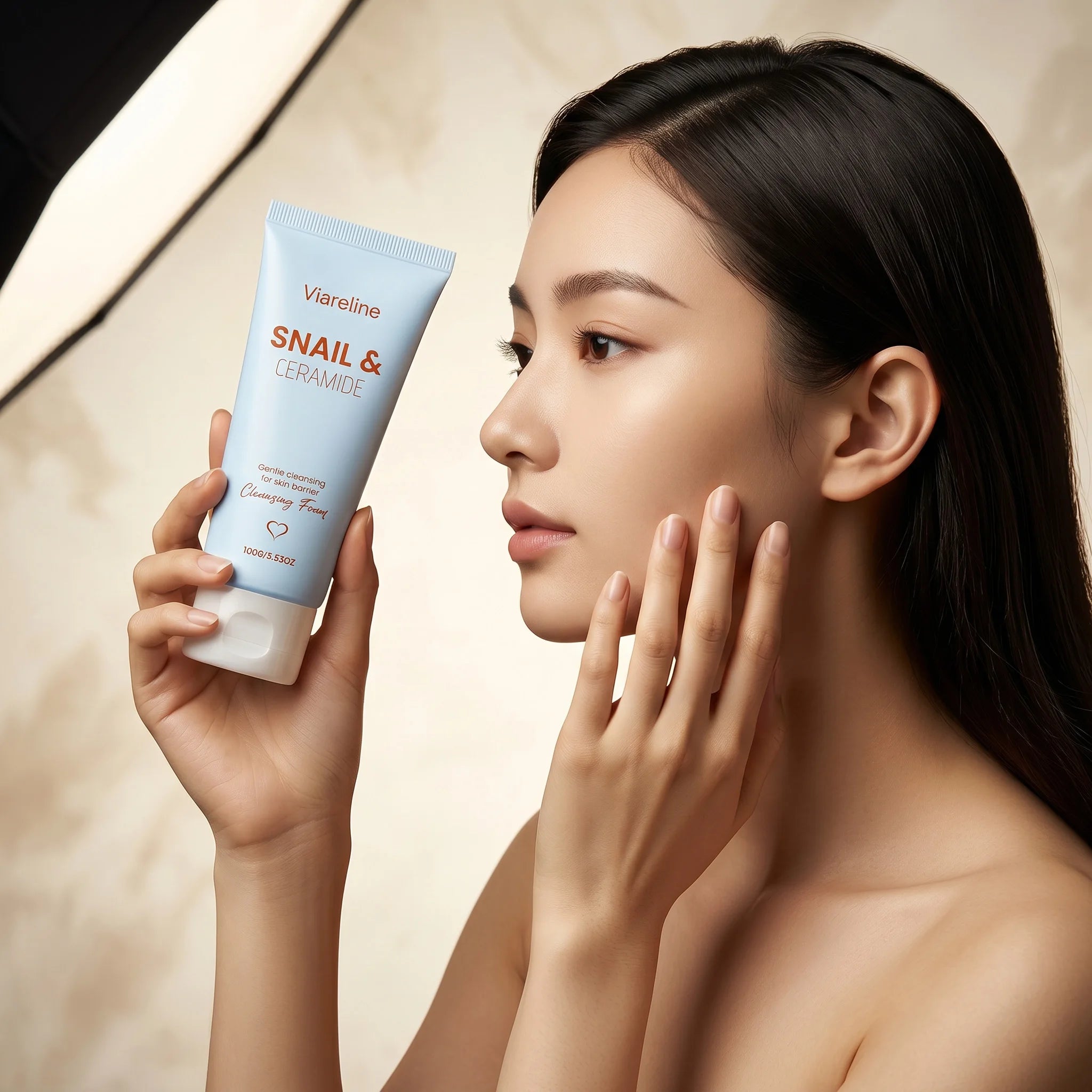 Viareline Cleansing Foam Dirt Removal Deep Cleansing Reduce Blackheads Oil Control Skin Care Moisturizier Soothing Face Cleanser Qme