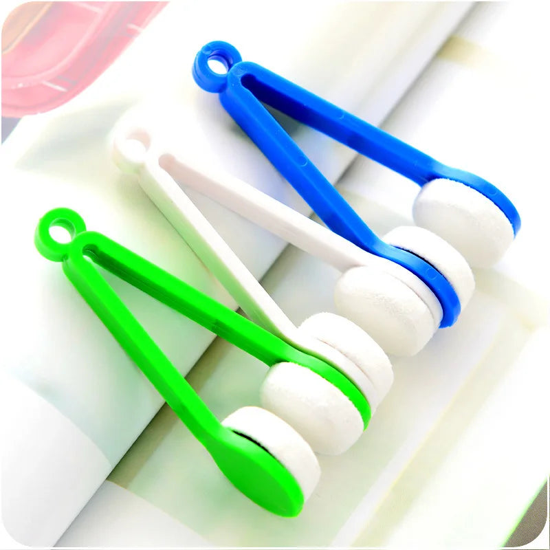 Portable Glasses Wipe Suede Cloth Cleaning Artifact Clip Does Not Qme