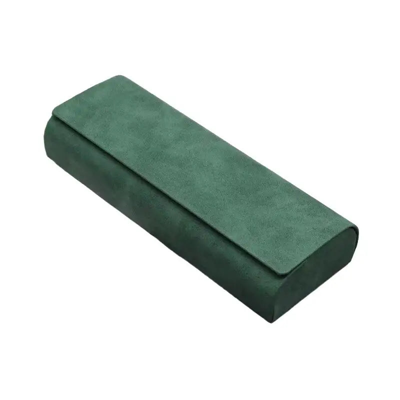 Hard-shell Spectacle Case Men Women Glasses PU Leather Portable Qme Green