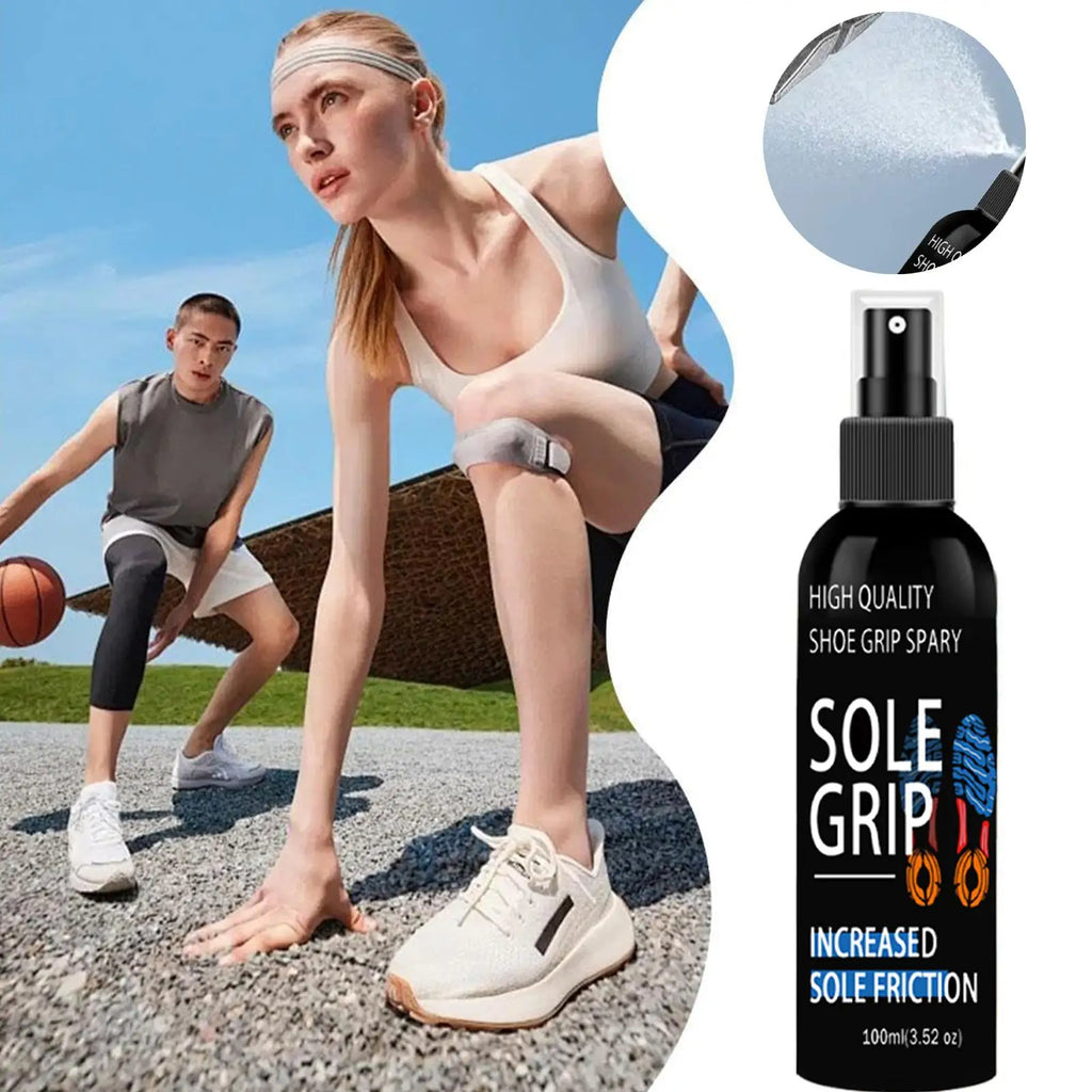 Basketball Shoe Grip Spray - Improve Sole Traction & Court Grip - Rejuvenate & Elongate Sneaker Life - for Various Shoes,100ml Qme