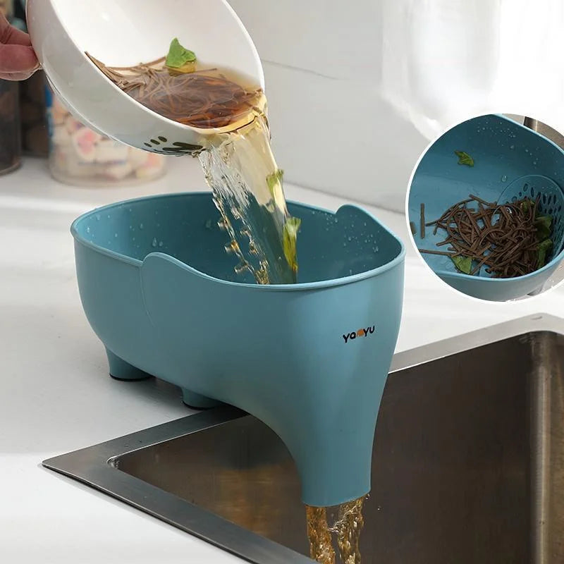 Elephant Drain Baskets Multi-purpose Kitchen Storage Drains Basket Qme