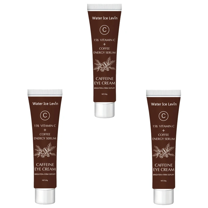 Caffeine Eye Cream with 15% Vitamin C to Lighten dark circles and Tighten Skin Instant Eye Repair Essence Women's Eye Care Qme Three bottles