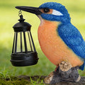 Solar Garden Statues Waterproof Resin Blue Kingfisher With Solar Lantern Outdoor Bird Figurine Light For Patio Lawn Pathway Qme China Mainland