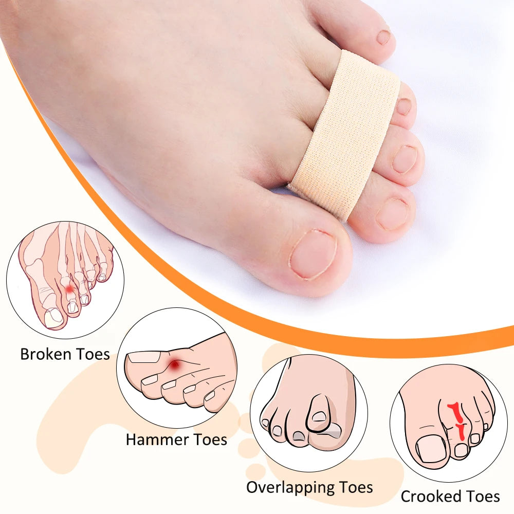 Hammer Toe Straightener Splints Bandages Broken Bent Overlapping Toes Qme
