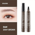 4 Point Eyebrow Pencil Waterproof Liquid Pen Makeup Long Lasting Qme 04 Gray