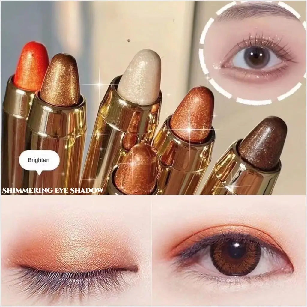 Long-lasting Waterproof Double-headed Shimmer Eyeshadow Stick Qme