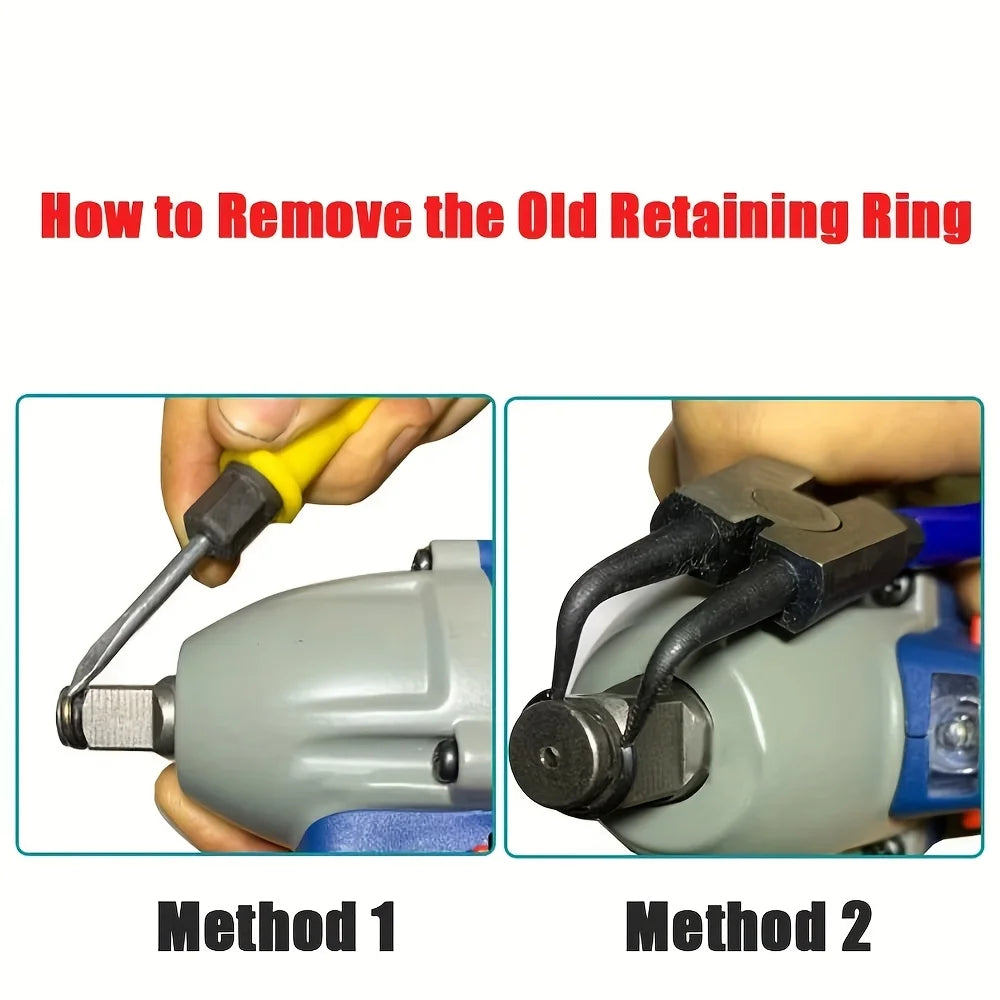 10/20Pcs stainless steel retaining ring clip, rubber sleeve, anti-disengagement O-ring sleeve, suitable for impact wrenches Qme