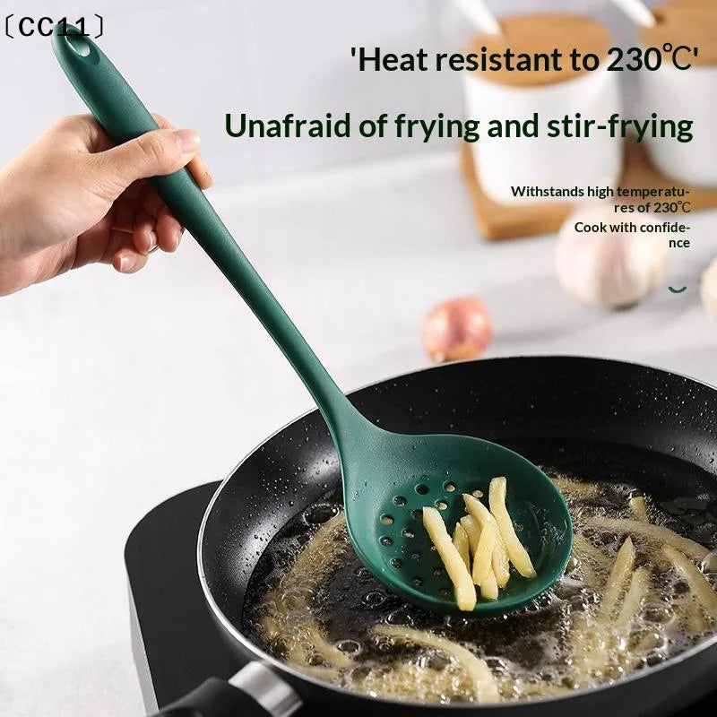 Silicone Kitchenware Soup-spoon Spatula Colander Spoon Kitchen Qme