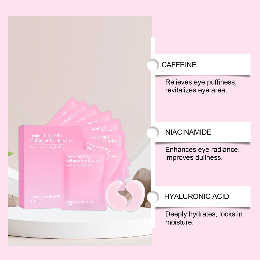 Collagen Eye Patches Hydrogel Anti Dark Circles Reduces Puffiness Instant Lifting Nourishing Anti-Wrinkle Under Eye Mask Qme