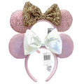 Princess Seris Pink Mickey Mouse Headbands Bow Glitter Party Decoration Cosplay Hair Accessories Hairband for girl Women Adults Qme Headband 2