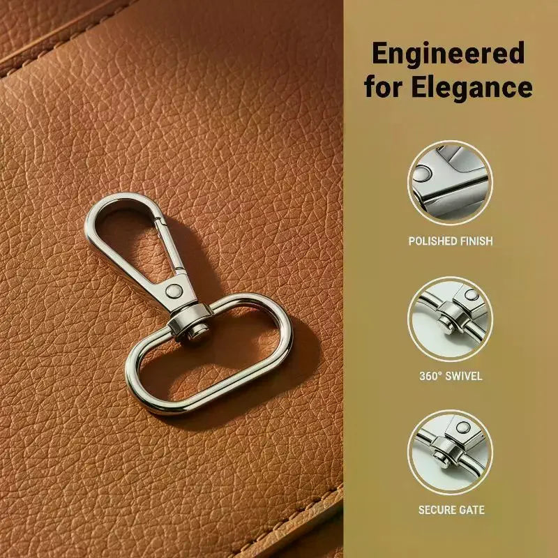 10Pcs Zinc Alloy Swivel Snap Hooks: Heavy Duty Rust-Proof DIY Connectors for Bag Making, Keychains, Lanyards & Crafting Needs Qme