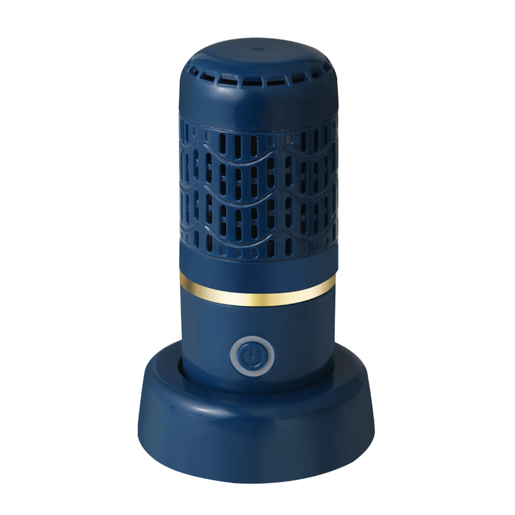 Mini Protable Ultrasonic Fruit Vegetable Washing Machine Capsule Wireless Food Cleaner Outdoor Picnic Fruit Food Purifier Qme Blue