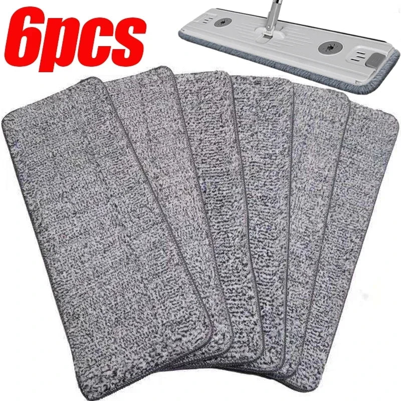6/1PCS Microfiber Mop Pads Replacement Household Washable Spray Mop Cloth Household Portable Mop Head Cleaning Cloth Pad 33x12cm Qme