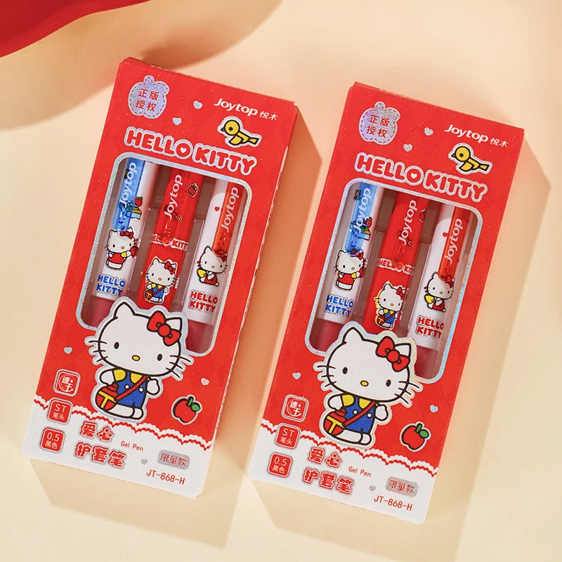 Hello Kitty Push-Button Ballpoint Pen Student ST: Easy to Write With Quick-Drying Black Ballpoint Pen Qme