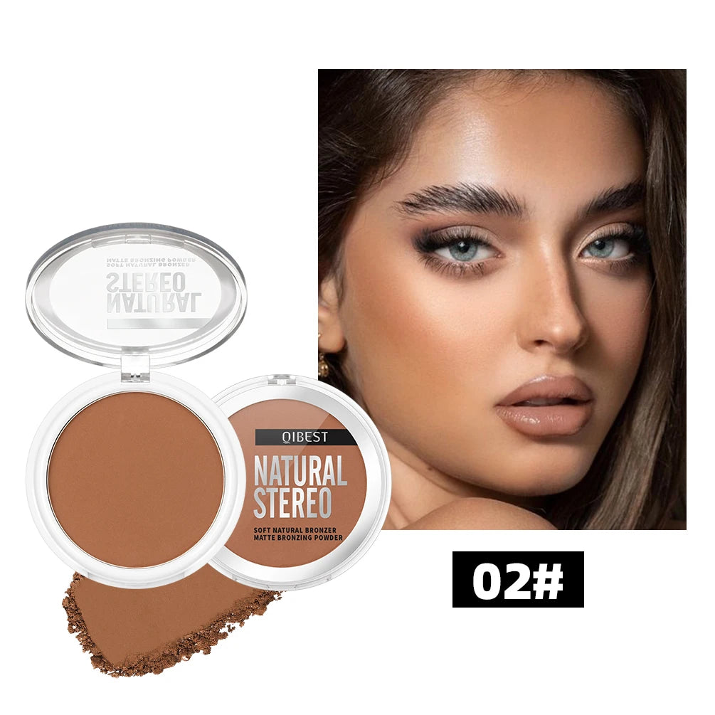 QIBEST Cream Contour Palette Dark Bronzing Powder Charlotte Makeup For Face Highlighter Bronzer Long-Lasting Concealer Cosmetics Qme 02