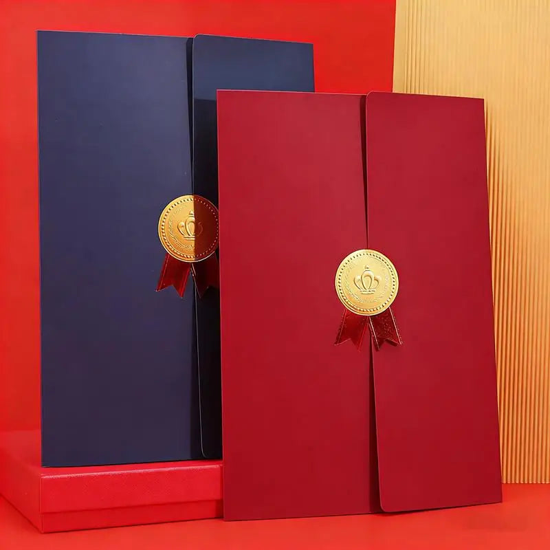 Graduation A4 Award Certificate Holder Three-fold Page Paper Envelope Qme