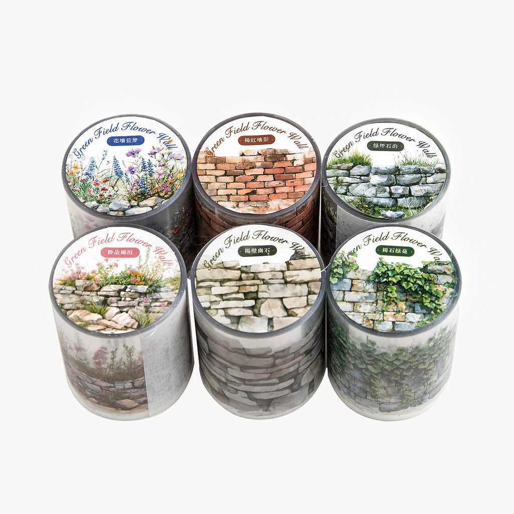 1 roll Flower Wall Hedge Landscaping Tape for Handbook DIY Scrapbook Collage Material Phone Case Notebook Decoration Gift Qme