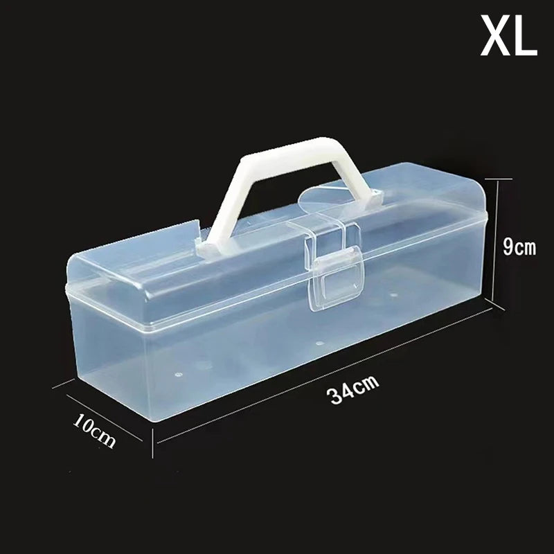Bread Box Handle Reusable Plastic Container Toast Holder Pastry Qme XL