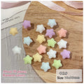 Candy Color Frosted Heart & Star Nail Charms, Sugar Texture Resin Rhinestones, Flat Back 3D Nail Art Decoration for DIY Manicure Qme star 30pcs