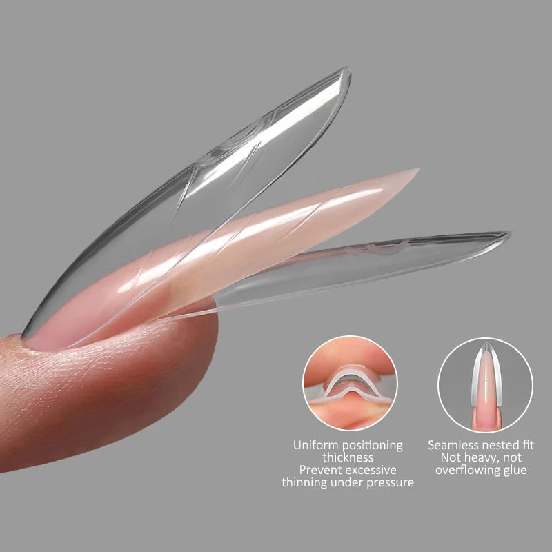 Sandwich Dual Nail Forms 14Size Quick Extensions-dual T-shaped Qme