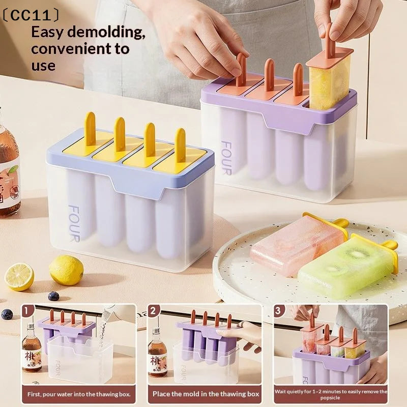 Popsicle Sorbet Mold Food Grade Household Making Abrasive Tools Lid Qme