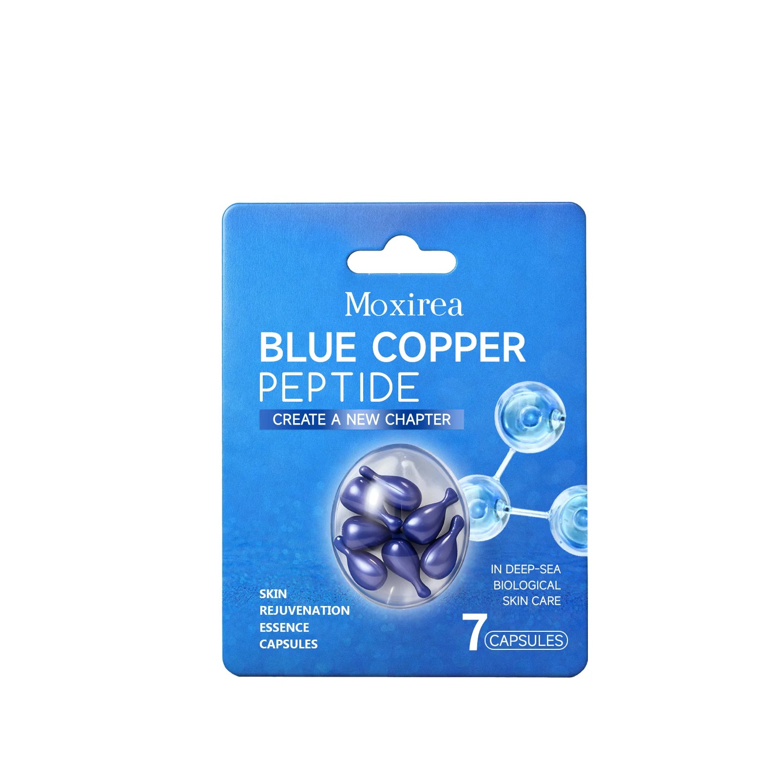 Blue Copper Peptide Capsules Improve Dryness Enhance Skin Radiance Long-Lasting Moisturizing Lighten Spots Facial Care Essence Qme 1 Bagged