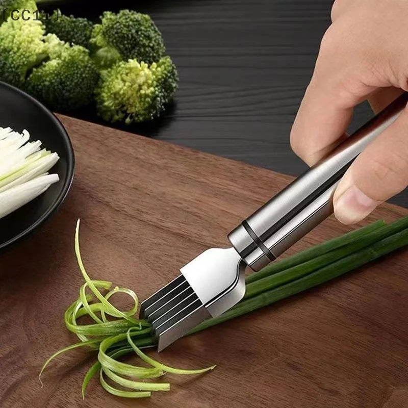 CC11Stainless Steel Shred Silk Knife Vegetable Garlic Cutter Food Qme
