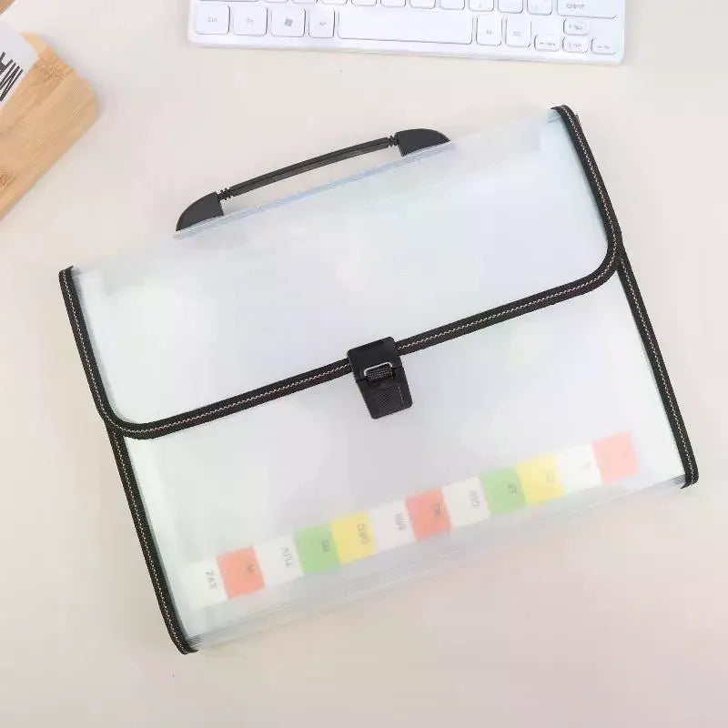 Large Capacity Waterproof File Transparent Folder Press Button Qme