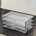 Desktop Drawer Organizer Dust-proof Storage Box1 3 Layer 72 Grid Qme A