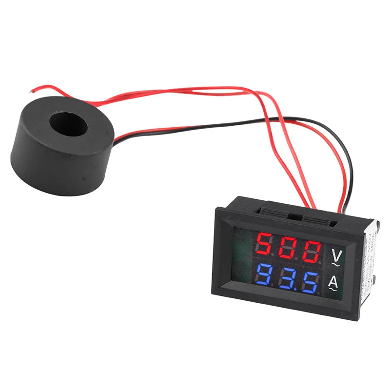 AC 50-500V Digital LCD Voltmeter Ammeter 10A 50A 100A 220V Voltage Qme