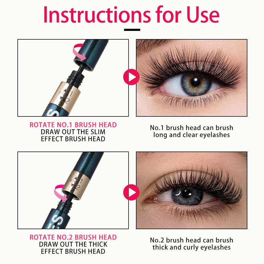 Slim Curly Eye Black Waterproof Sweat Proof Long-lasting Makeup Qme