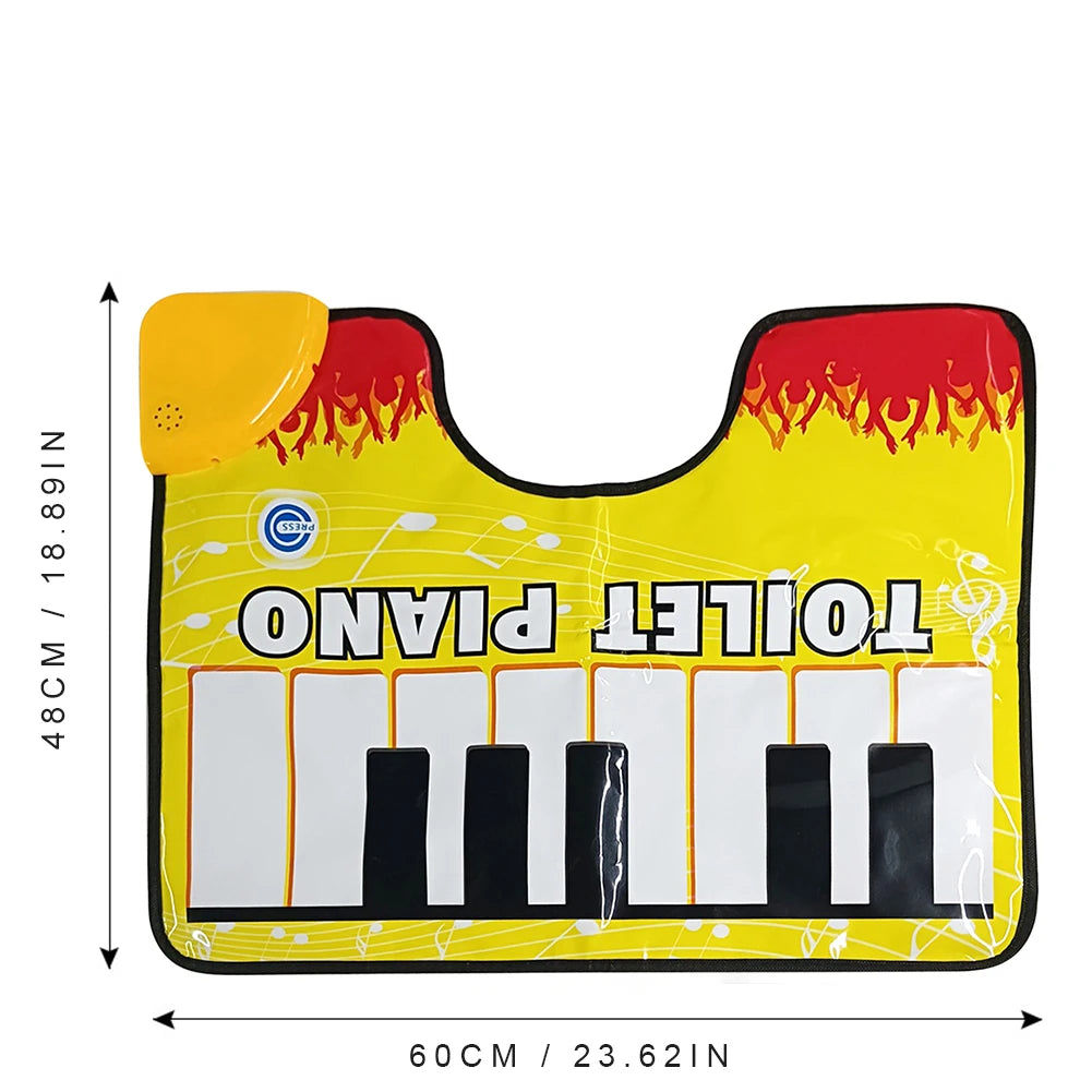 Music Piano Hygienic Blanket Potty Piano Singing Rug Bathroom Funny Toe Music Keyboard Toilet Floor Mat Qme