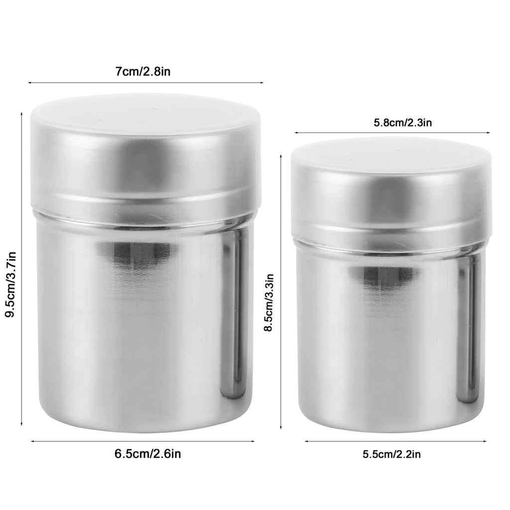 Fine Mesh Powder Shaker Stainless Steel Chocolate Coffee Sifter for Kitchen Baking Cooking Powder Dredger Powder Sugar Shaker Qme