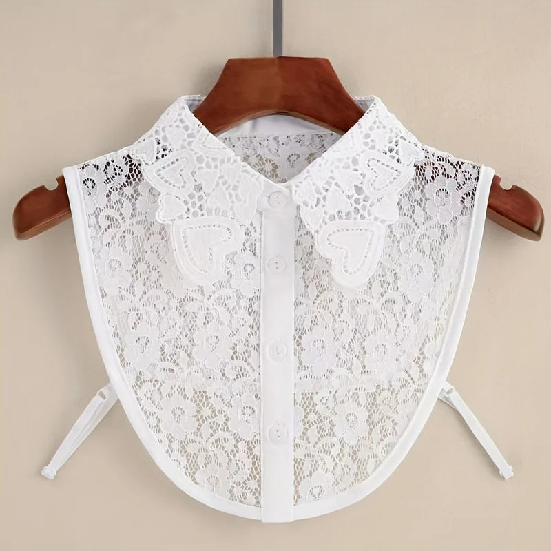 Women's Lace Fake Collar Detachable Collar, Women's Mickey Collar, Graduation Daily Wear Halloween Qme White 1pc